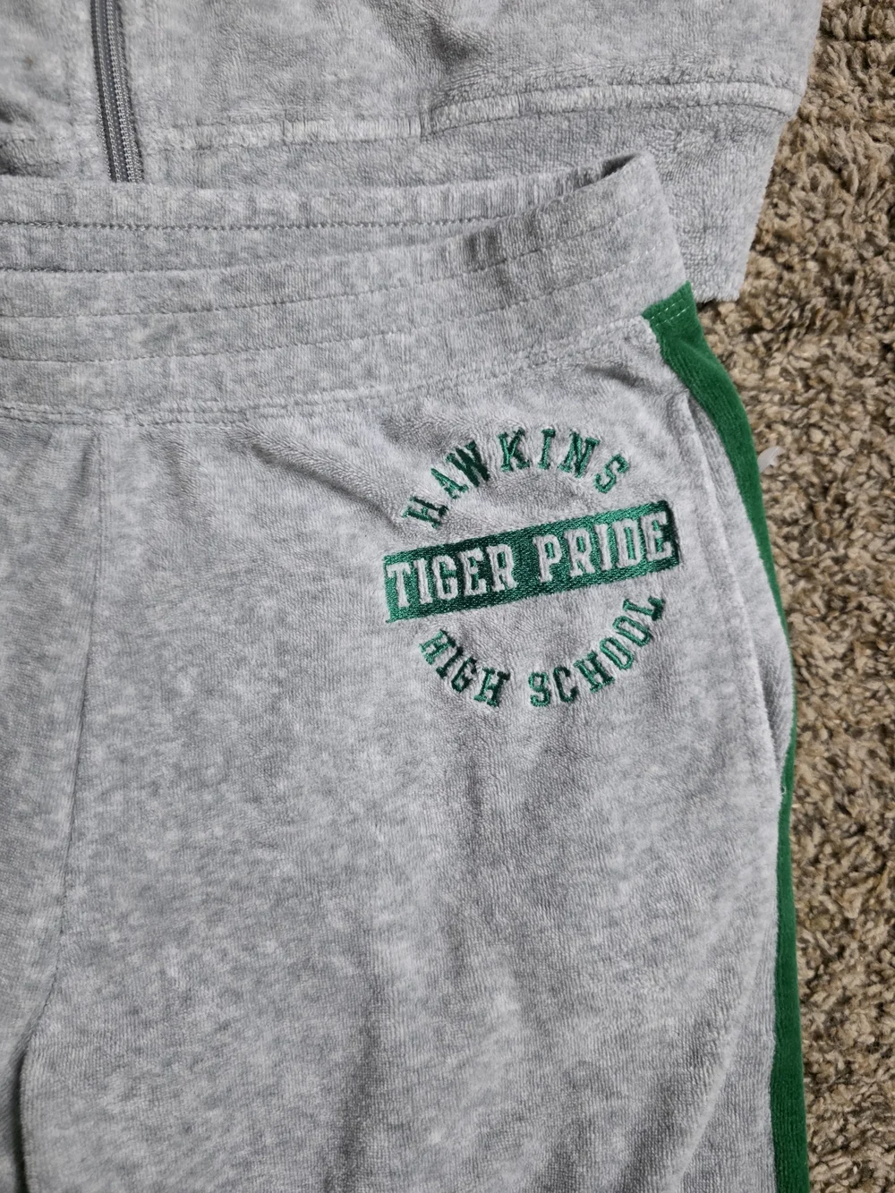 Gray & Green Track Jogger Set - H‎ Logo